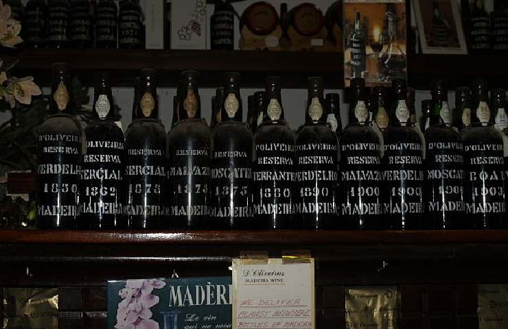 Bottiglie di vino Madeira