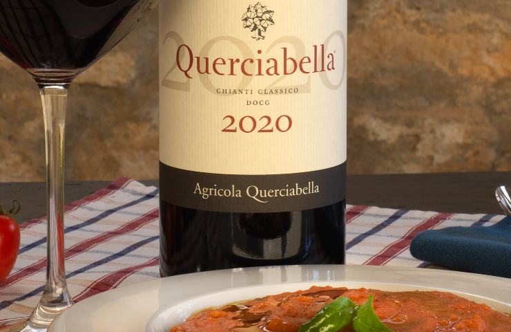 Querciabella Chianti Classico con un piatto della tradizione toscana