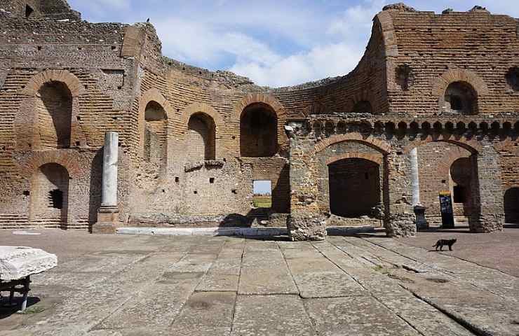 Vista interna di Villa dei Quintili. nel parco dell'Appia Antica