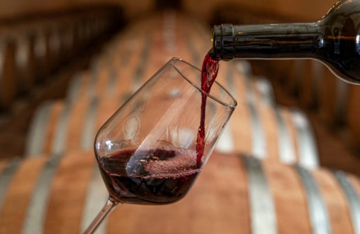 Calice di vino rosso