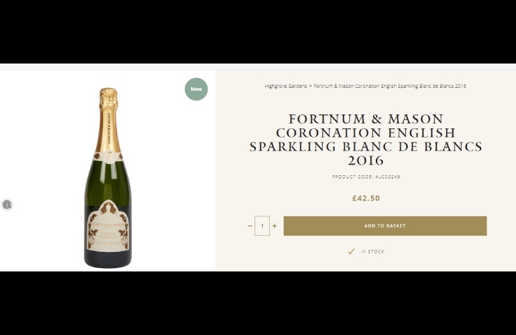 Fortnum & Mason Coronation English Sparkling Blanc De Blancs 2016