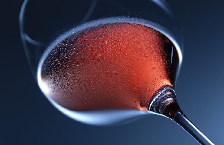 Un calice di vino rosso