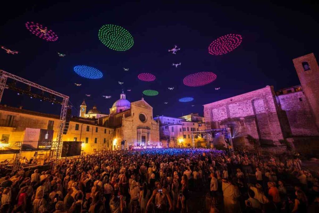 Droni danzano nel cielo di Firenze per celebrare il vino: il magico inizio della “Chianti Lovers Week”