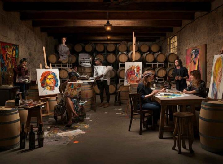 La cantina diventa un vivace atelier per artisti e performer di arte contemporanea