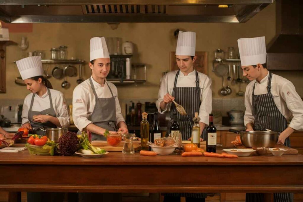 Studenti americani scoprono i segreti della cucina all'Alba Accademia Alberghiera
