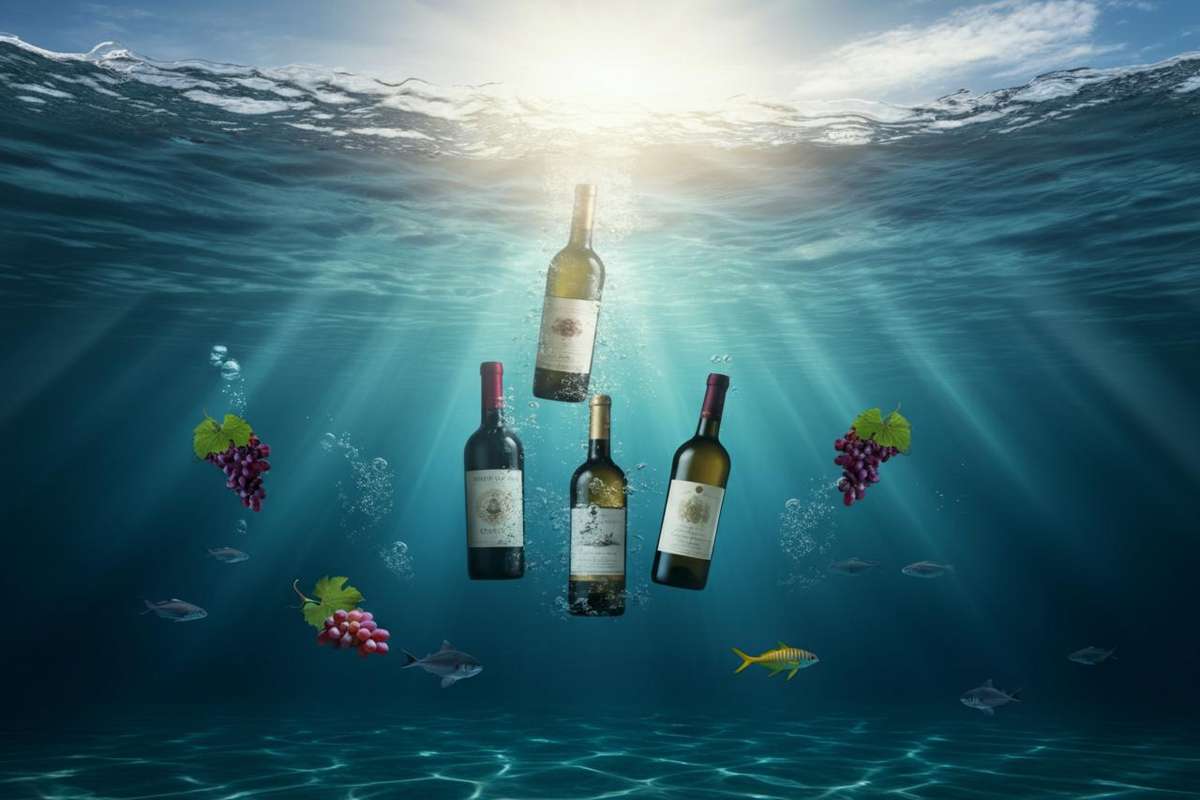 Vini in mare: la rivoluzione delle uve e bottiglie affinate sott'acqua in Liguria