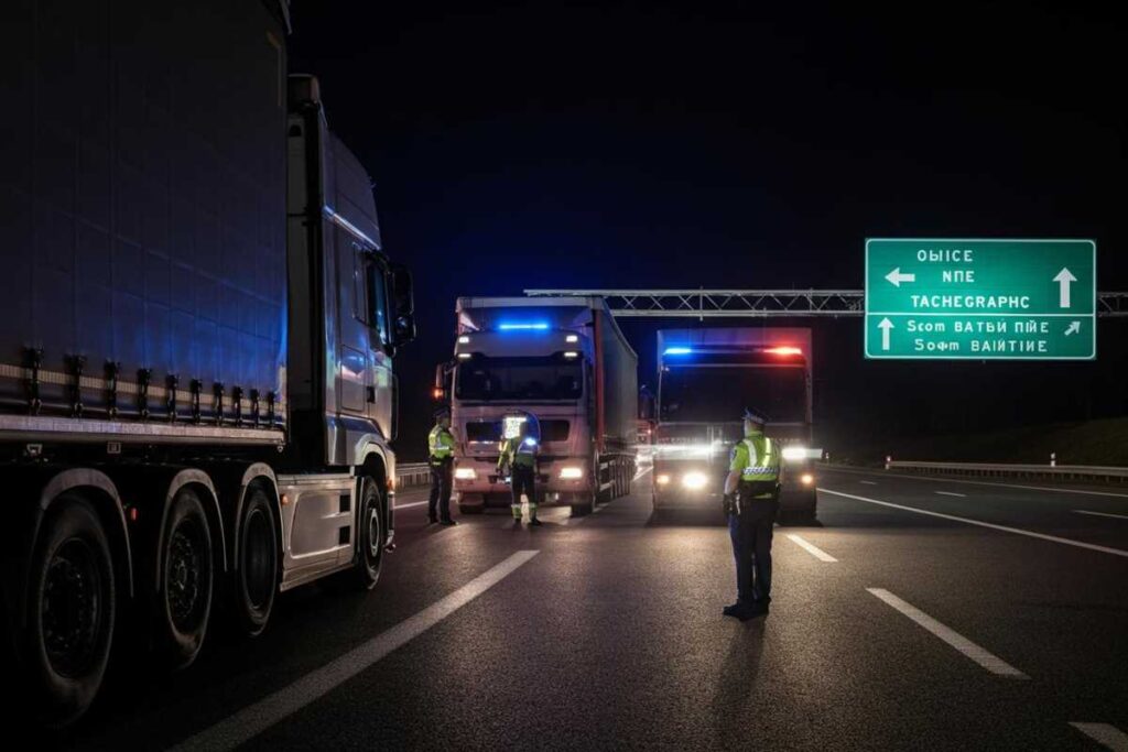 Camionista fermo a Vipiteno dopo 17 ore di guida: multa da mille euro e 56 punti in meno