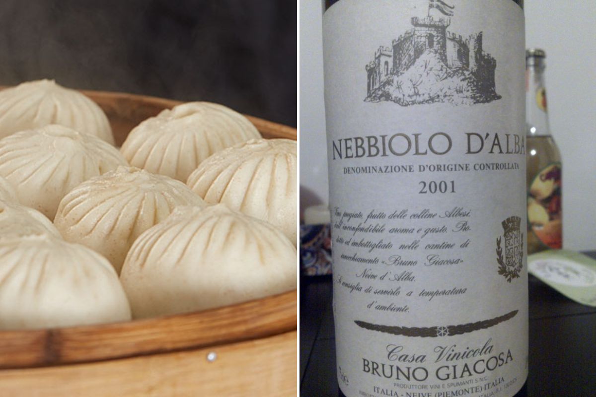 Dei Bao e una bottiglia di Nebbiolo